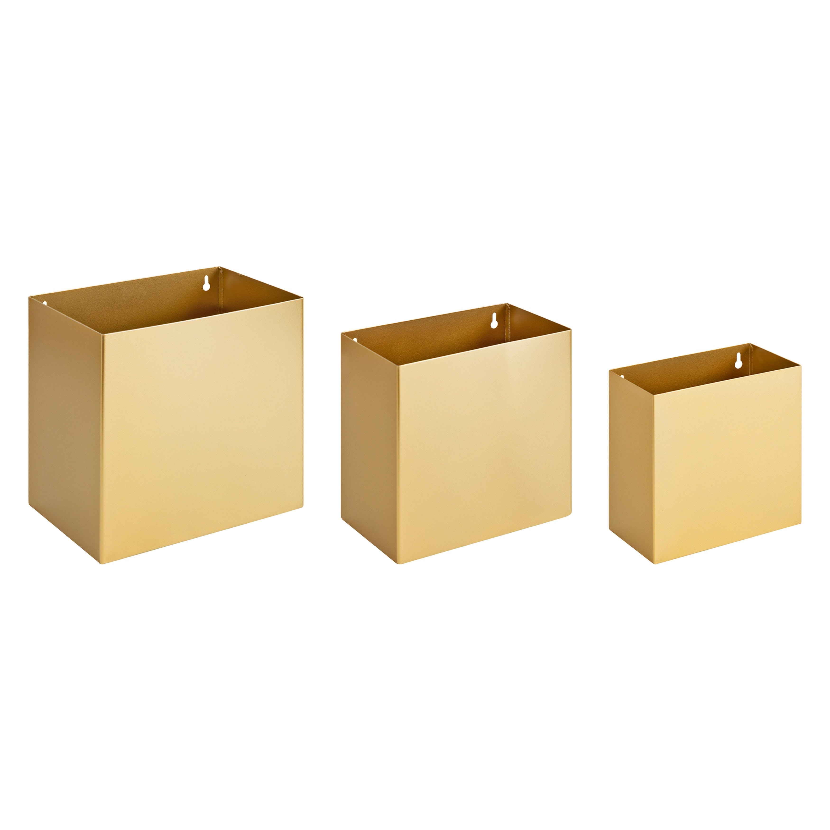 Kate And Laurel Domio Square Planter Box Set 3 Piece
