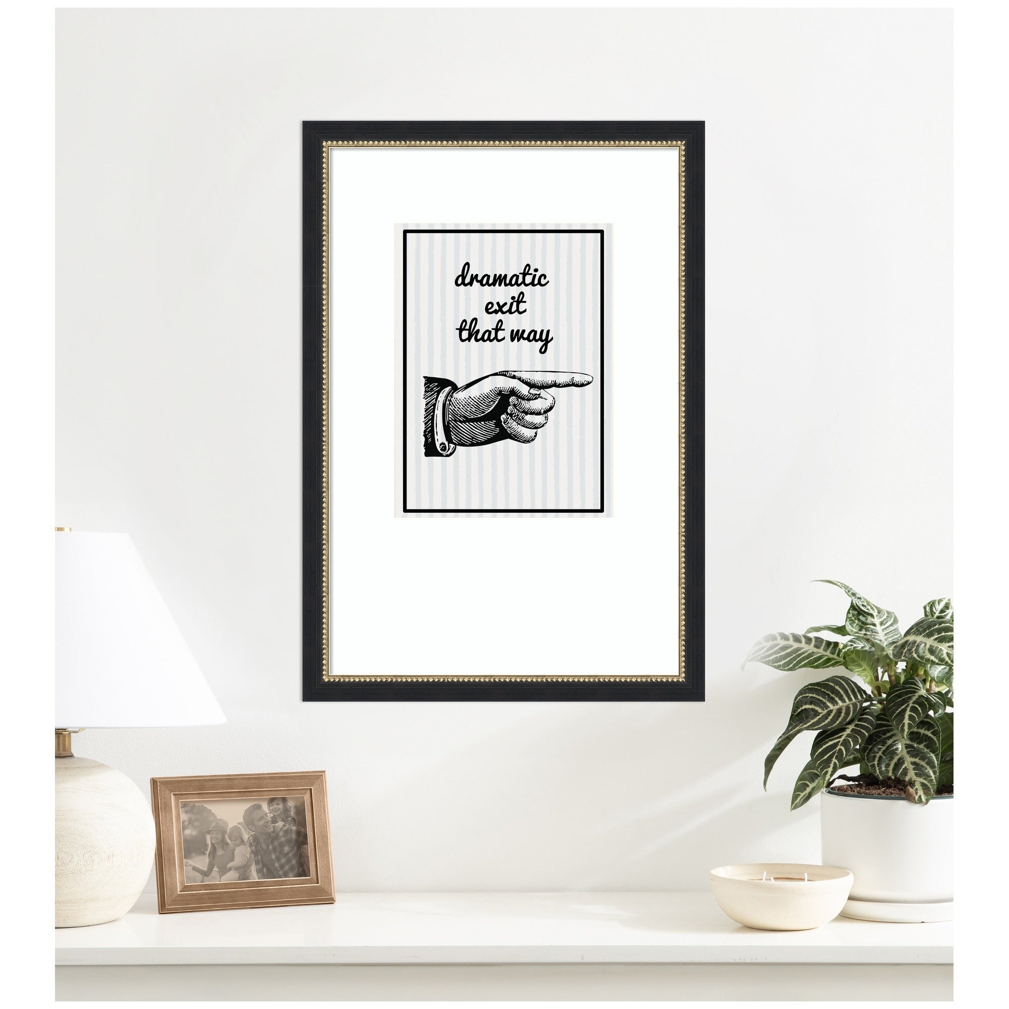 Kate And Laurel Dramatic Exit By Megan Ryan Framed Wall Art Print