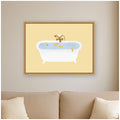 Kate And Laurel Ducklings Bathtub By Molly Dillon From The Lil Dills Shop Framed Canvas Wall Art Print