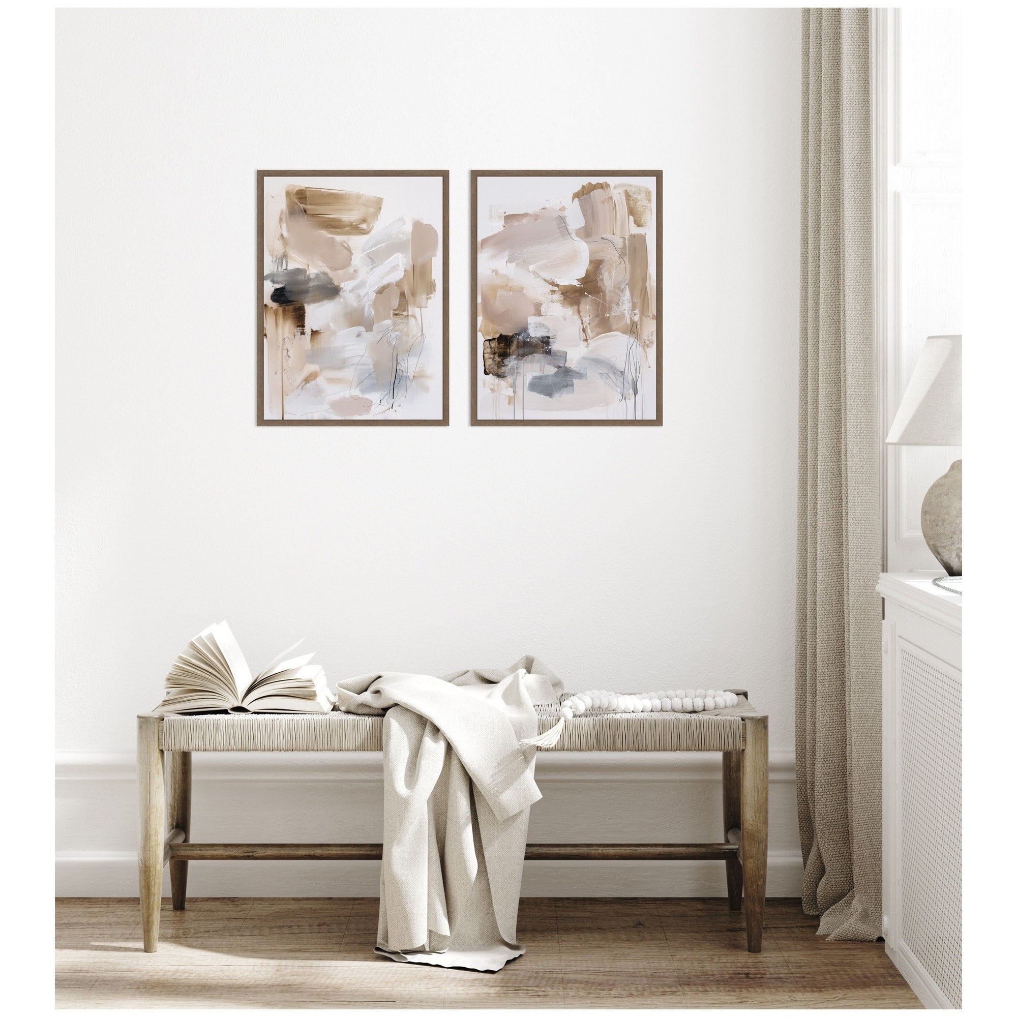 Kate And Laurel Earth Form No. 1 No. 2 2 Piece Framed Canvas Wall Art Set By Amy Lighthall