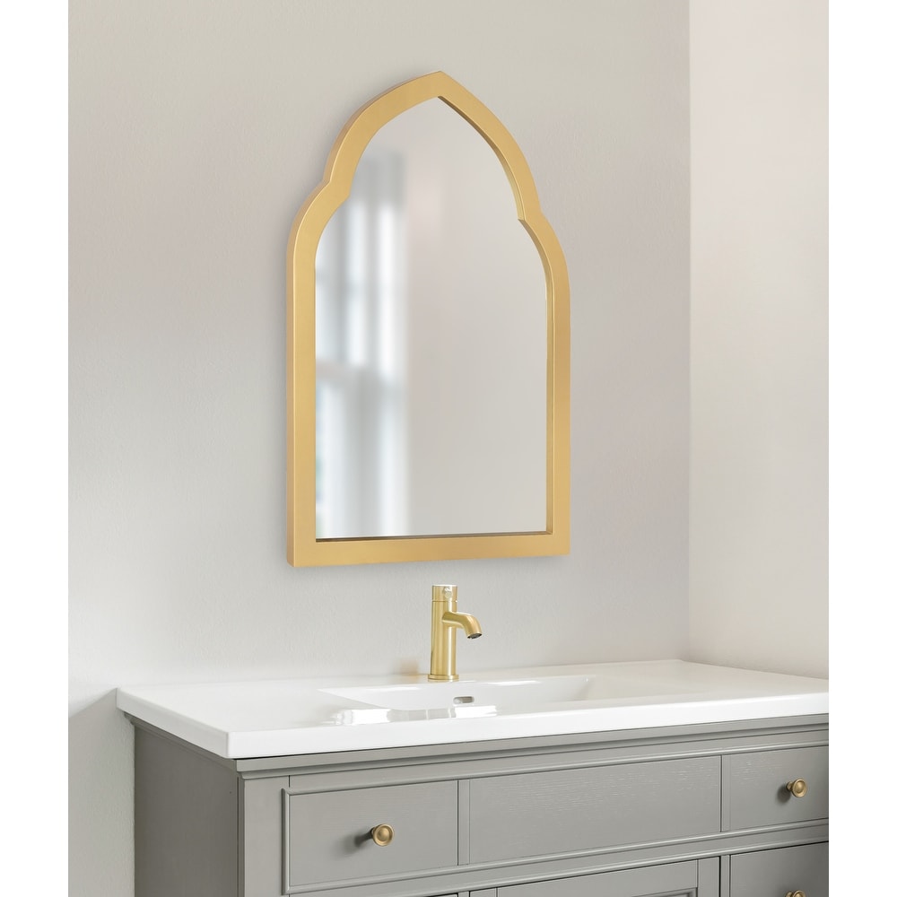 Kate And Laurel Eileen Framed Arch Mirror Gold 20X30