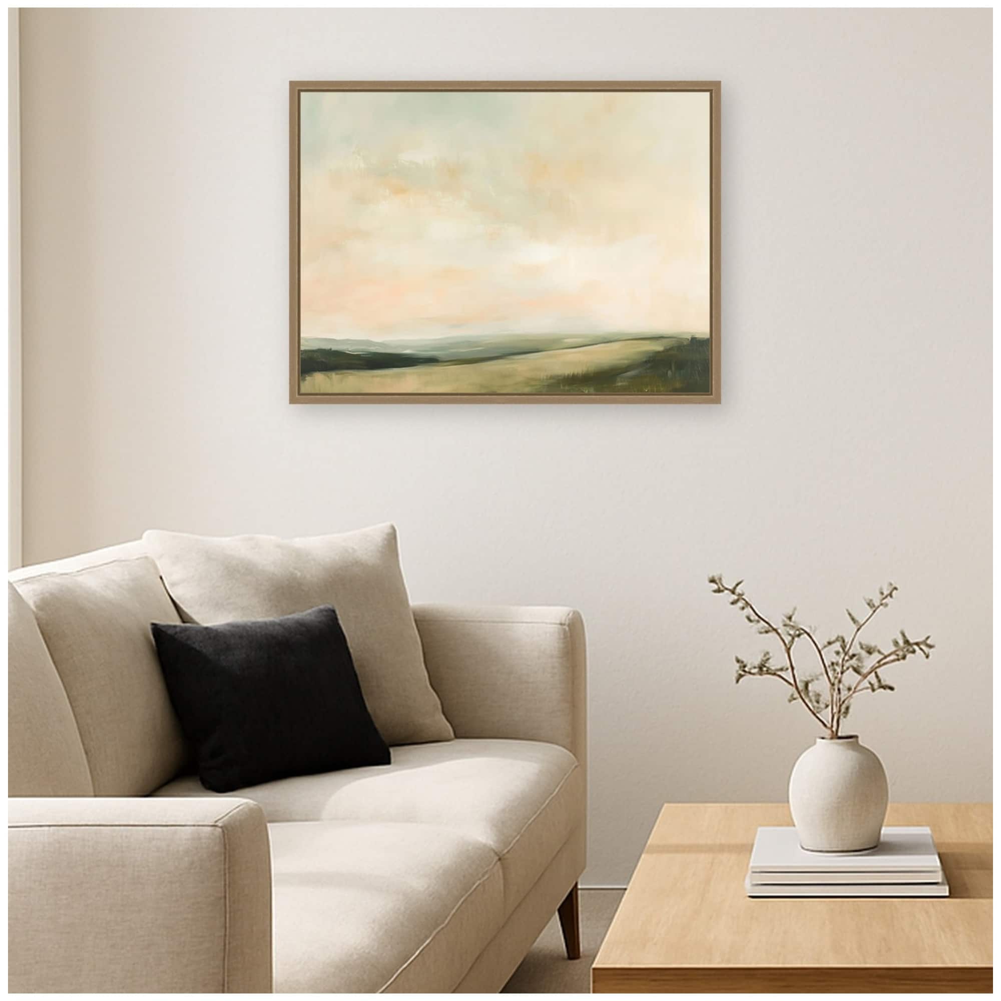 Kate And Laurel Evening Meadow Ii By Amy Lighthall Framed Canvas Wall Art Print