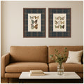 Kate And Laurel Exotische Schmetterlinge Butterfly 2 Piece Framed Wall Art Print Set By Nostalgia Prints