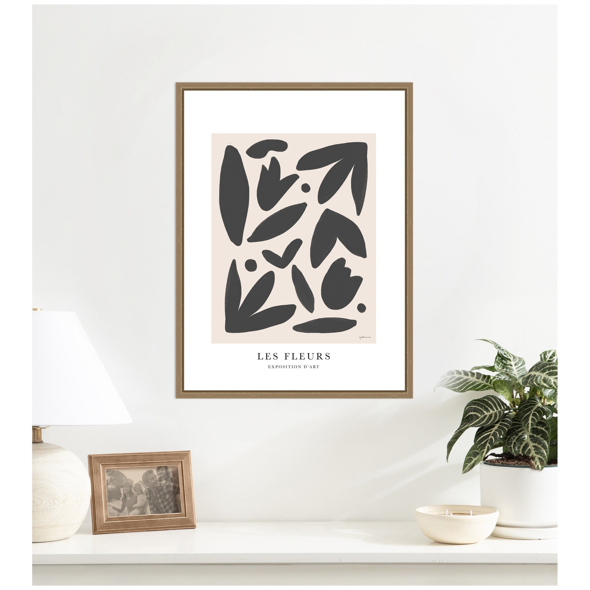 Kate And Laurel Exposition D Art Les Fleurs By Gabrielly Guedes Framed Canvas Wall Art Print
