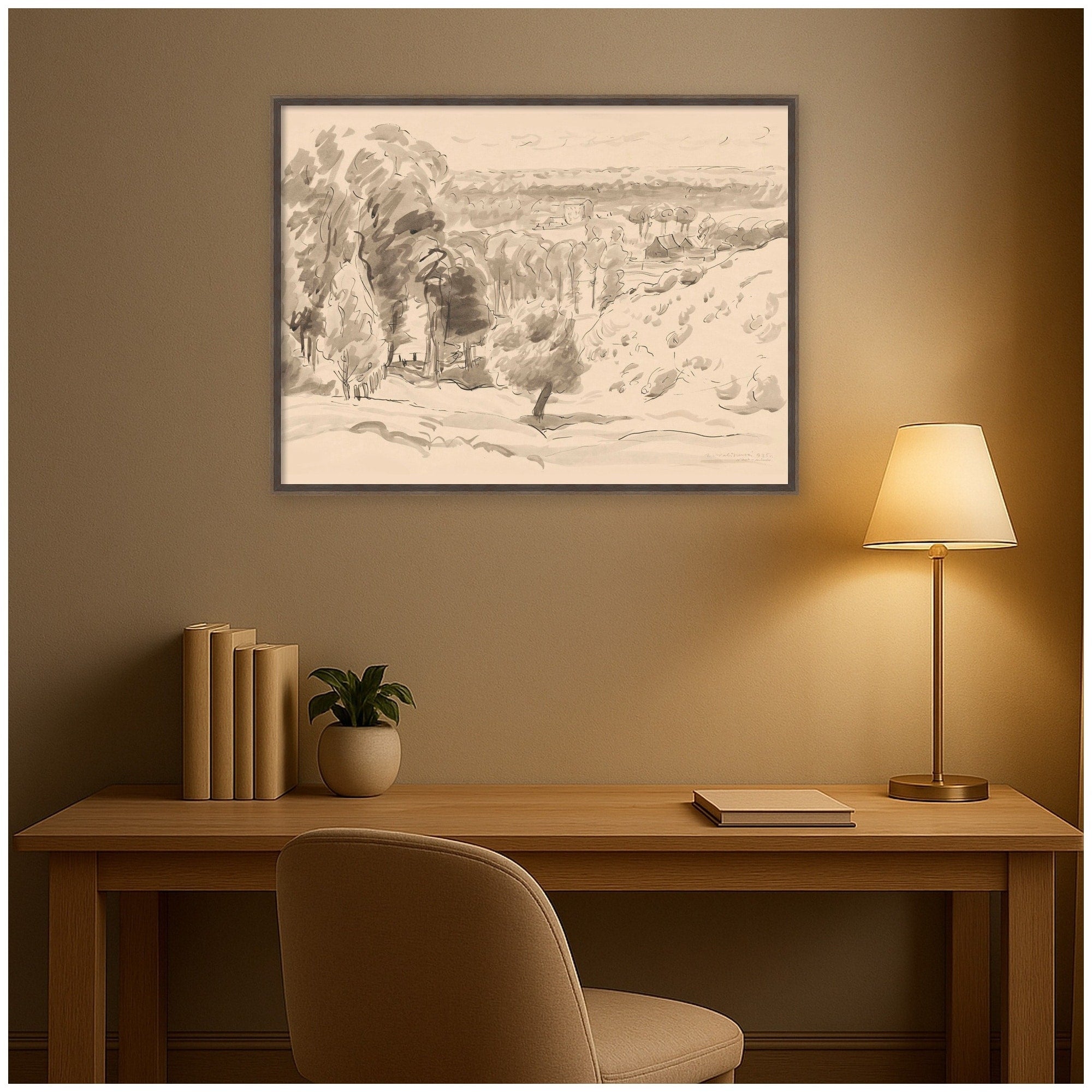 Kate And Laurel Extensie Landscape Nowe Miasto Zygmunt By Nostalgia Prints Framed Mounted Canvas Wall Art Print