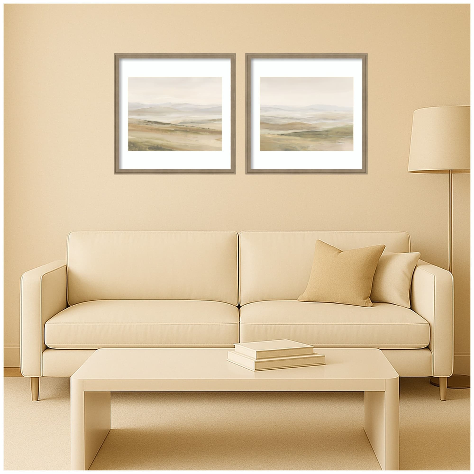 Kate And Laurel Fading Fields Iii Iv 2 Piece Framed Wall Art Print Set By Amy Lighthall