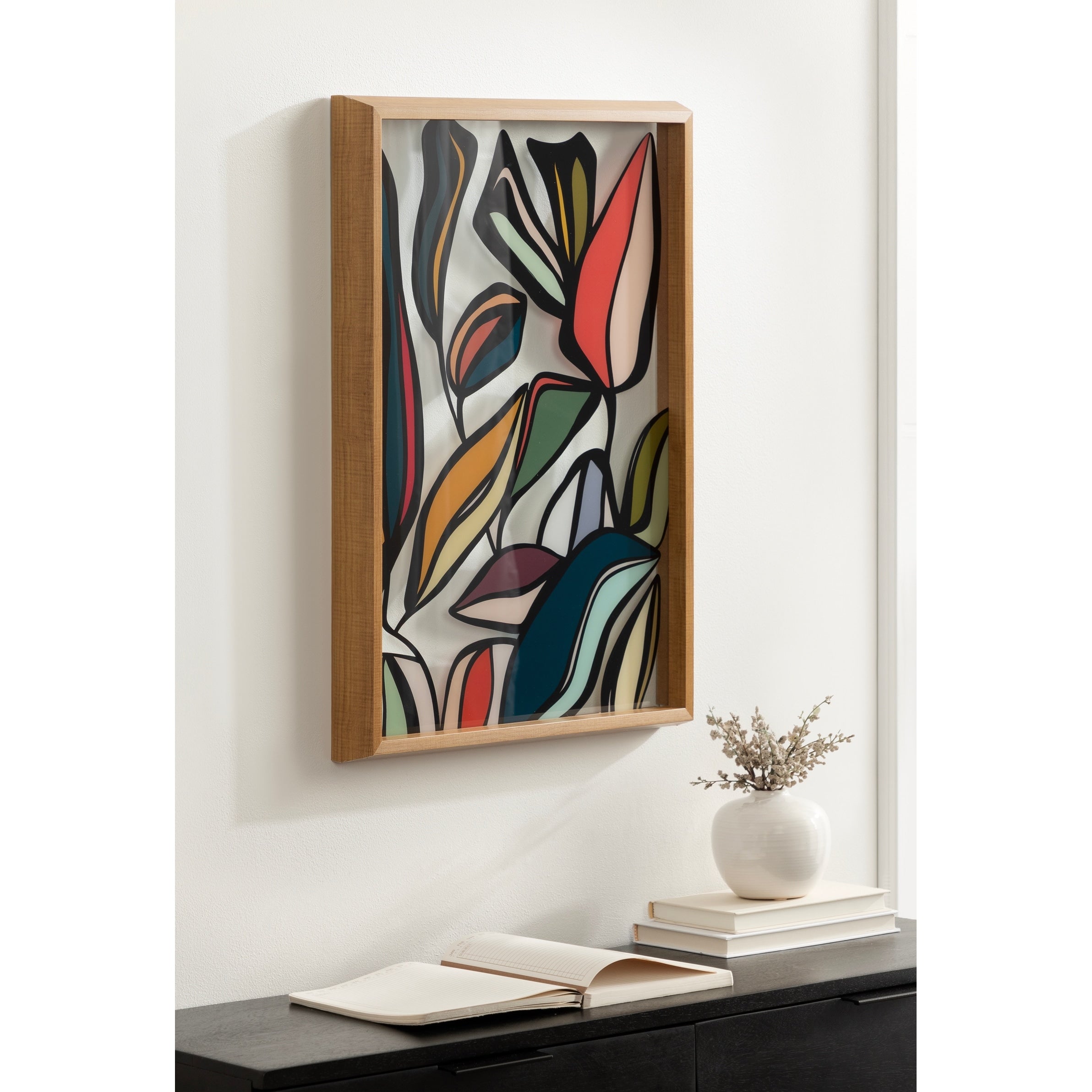 Kate And Laurel Fanciful Ficus By Alicia Bock Framed Printed Glass Wall Art