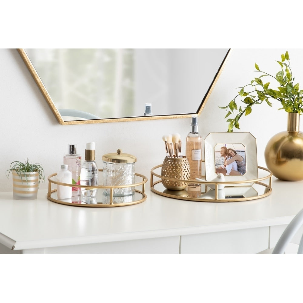 Kate And Laurel Felicia Round Nesting Trays 2 Piece