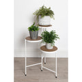 Kate And Laurel Fields Tri Level Metal And Wood Plant Stand
