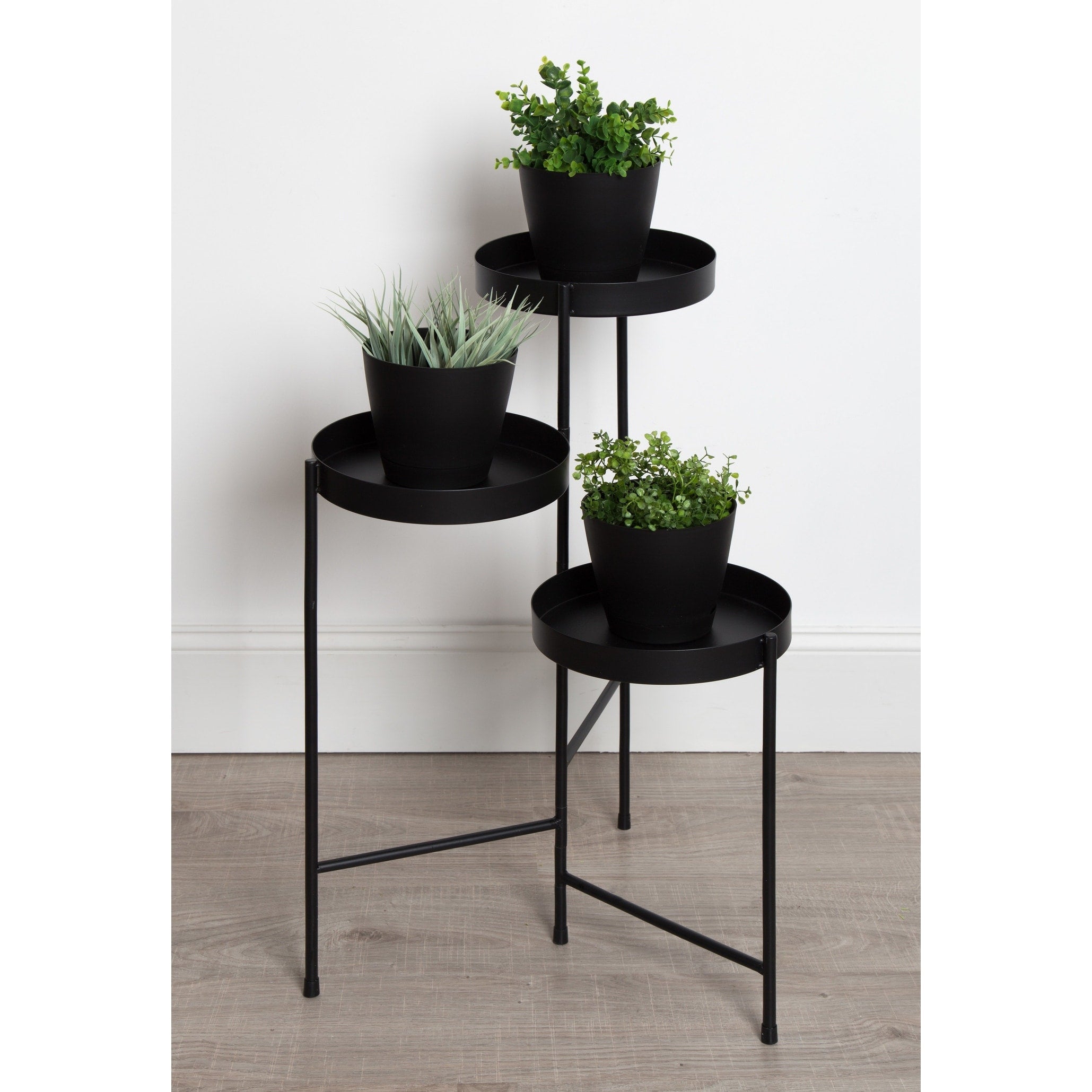 Kate And Laurel Finn Metal Tri Level Plant Stand