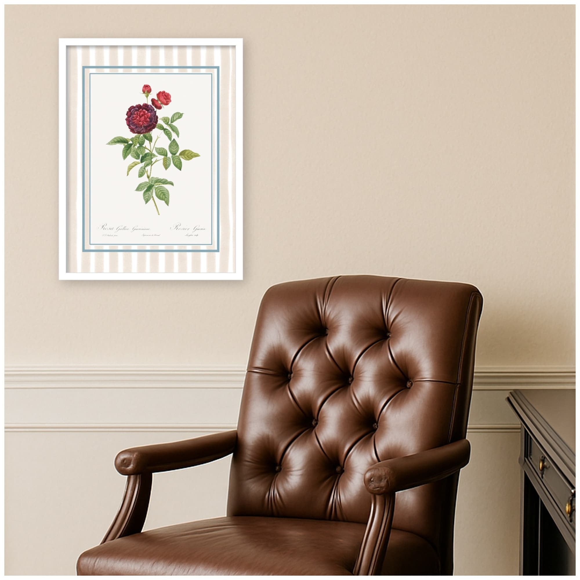 Kate And Laurel Floral 4 By Megan Ryan Framed Mounted Canvas Wall Art Print