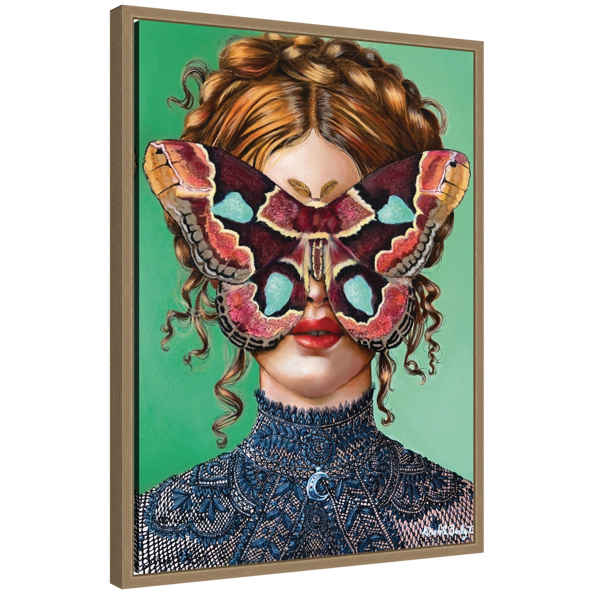 Kate And Laurel Forest Witch By Charlotte Brindley Framed Canvas Wall Art Print