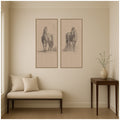 Kate And Laurel Forty Three Studies Of Horses And Riders 2 Piece Framed Canvas Wall Art Set By Nostalgia Prints