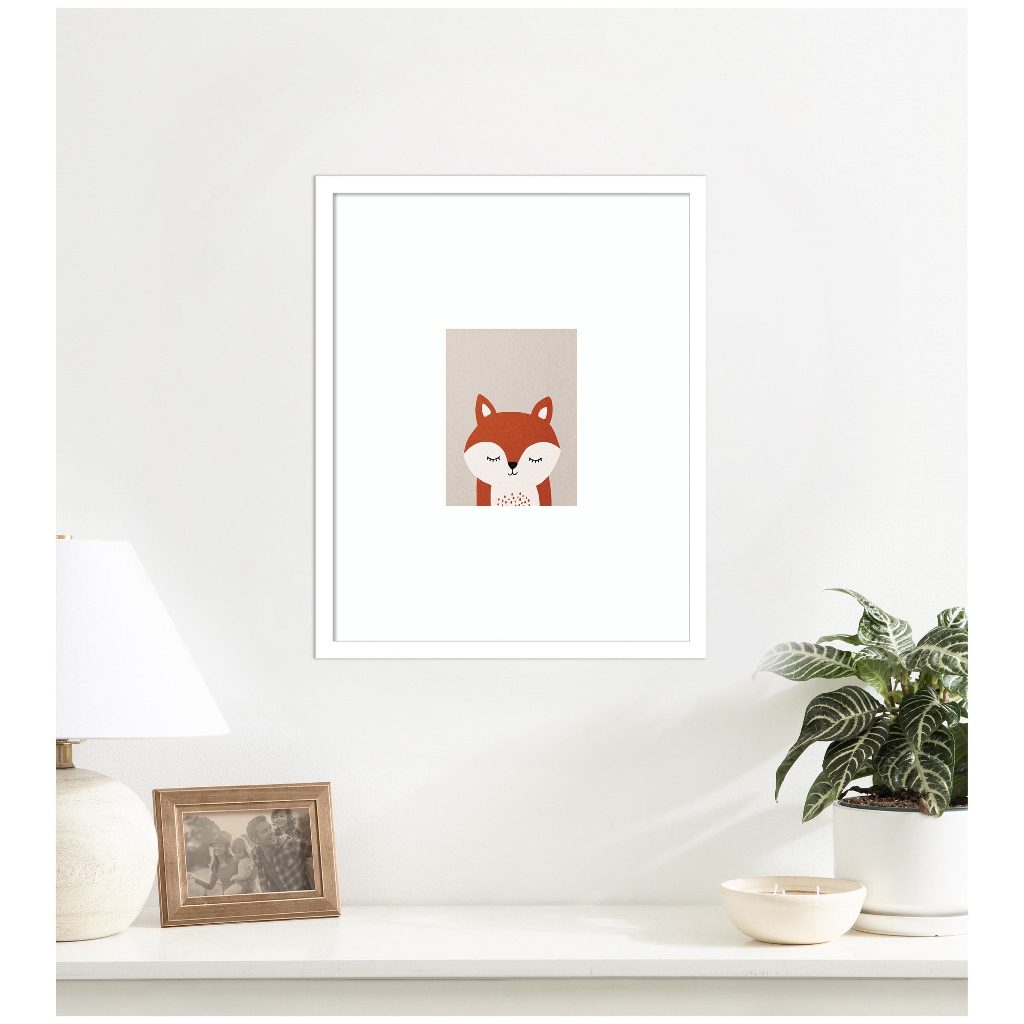 Kate And Laurel Fox By July Art Prints Framed Wall Art Print
