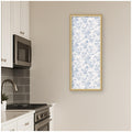 Kate And Laurel Framed Fabric Pinboard Blue And White Floral Toile Printed Bulletin Board