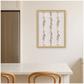 Kate And Laurel Framed Fabric Pinboard Mc Striped Botanical Birds Singing Printed Bulletin Board