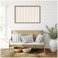 Kate And Laurel Framed Fabric Pinboard Wide Stripes Linen And White Wall Organization