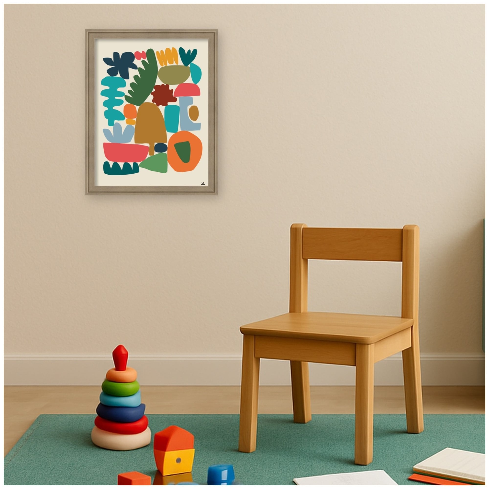 Kate And Laurel Garden Songs Pt 2 By Kelly Knaga Framed Mounted Canvas Wall Art Print