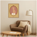 Kate And Laurel Girl Aniaml Portrait Pink Yellow By Molly Dillon From The Lil Dills Shop Framed Canvas Wall Art Print