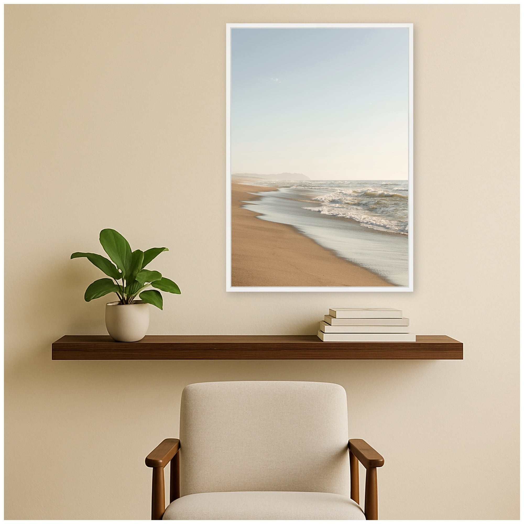 Kate And Laurel Golden Coast By Crystal Lynn Collins Framed Canvas Wall Art Print