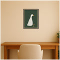 Kate And Laurel Goose Dark Green By Molly Dillon From The Lil Dills Shop Framed Mounted Canvas Wall Art Print