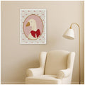Kate And Laurel Goose Portrait Red Bow Cherries By Molly Dillon From The Lil Dills Shop Framed Canvas Wall Art Print