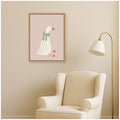 Kate And Laurel Goose Sage Bow Light Pink By Molly Dillon From The Lil Dills Shop Framed Canvas Wall Art Print