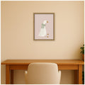 Kate And Laurel Goose Sage Bow Light Pink By Molly Dillon From The Lil Dills Shop Framed Mounted Canvas Wall Art Print
