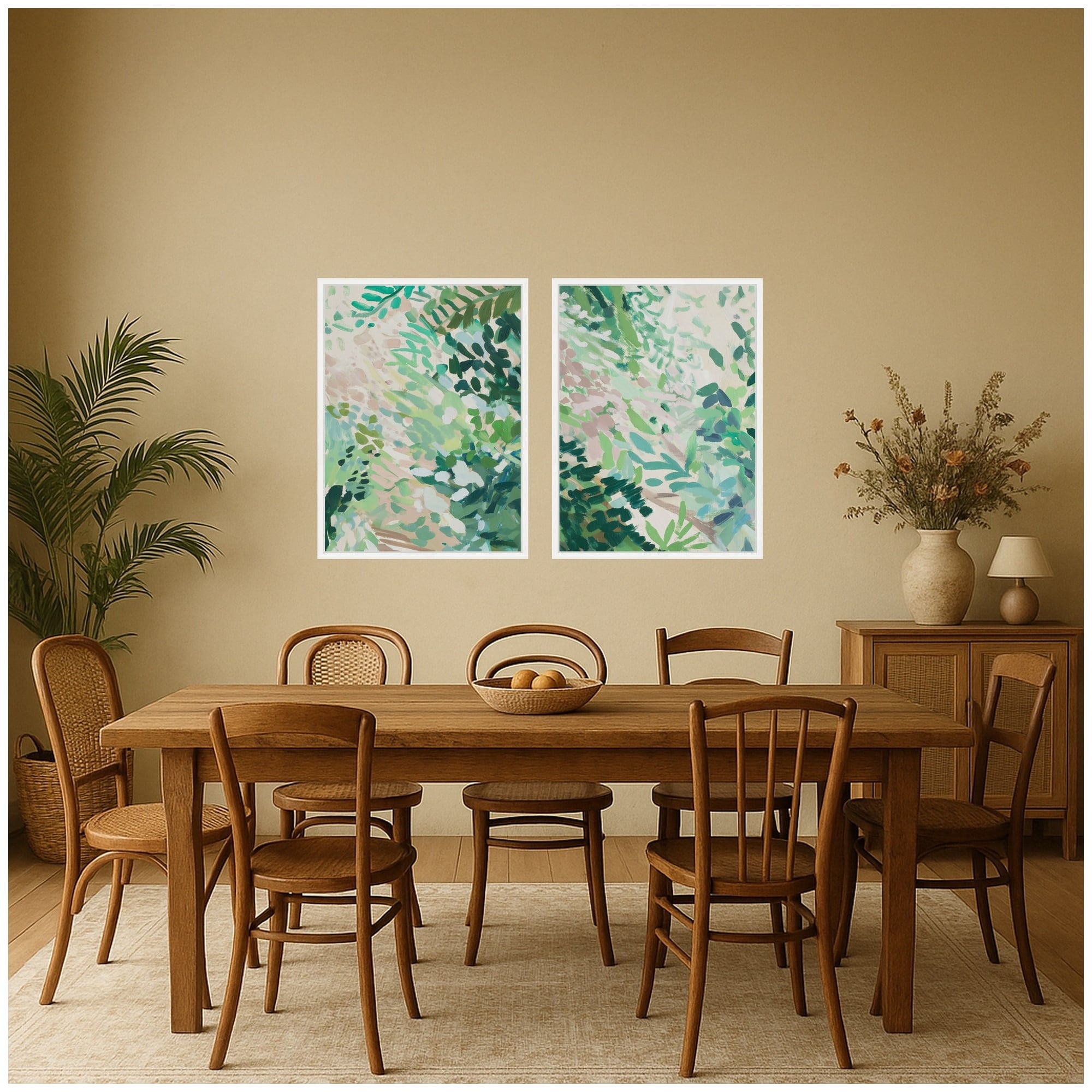Kate And Laurel Greenery I Ii 2 Piece Framed Canvas Wall Art Set By Amy Lighthall