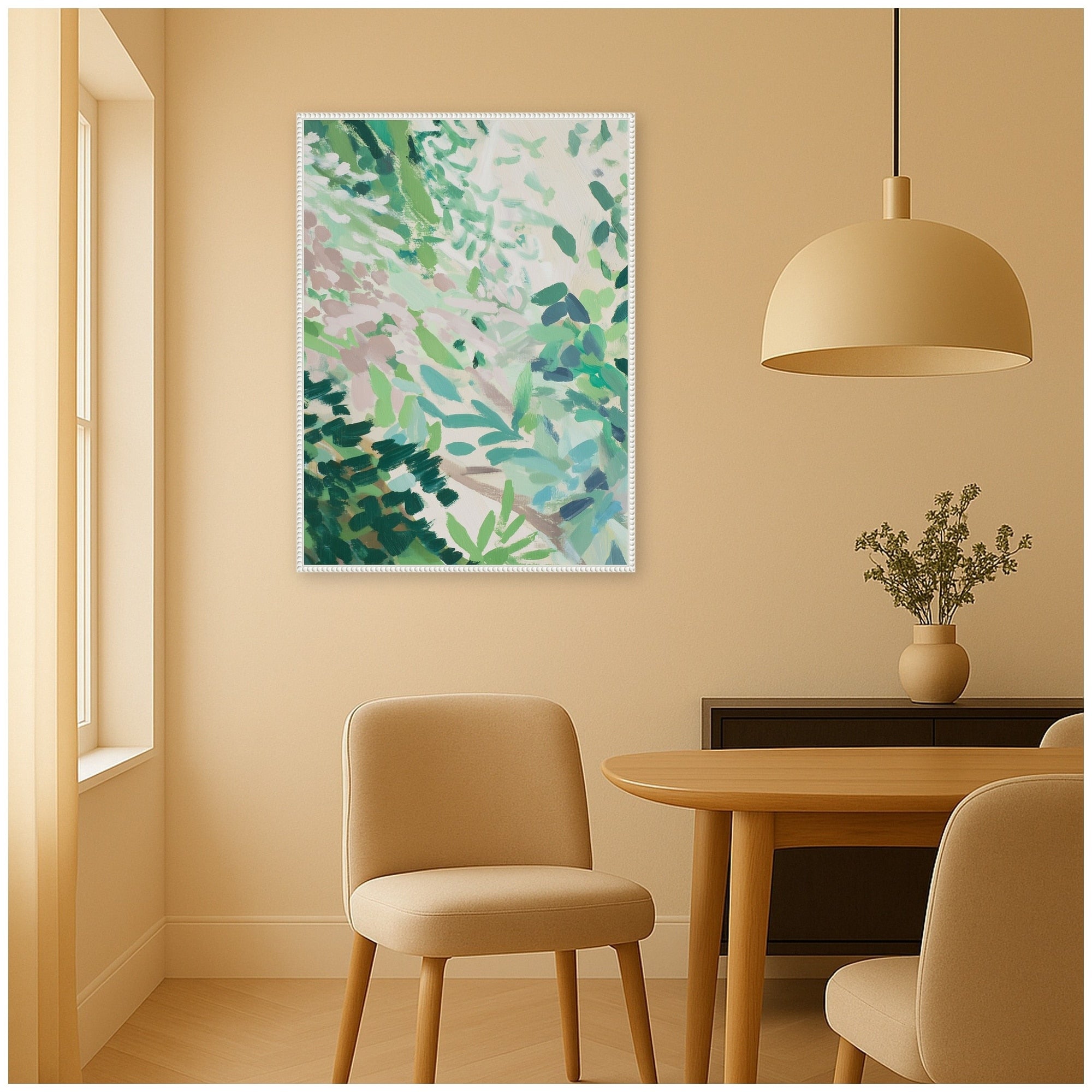 Kate And Laurel Greenery Ii By Amy Lighthall Framed Canvas Wall Art Print