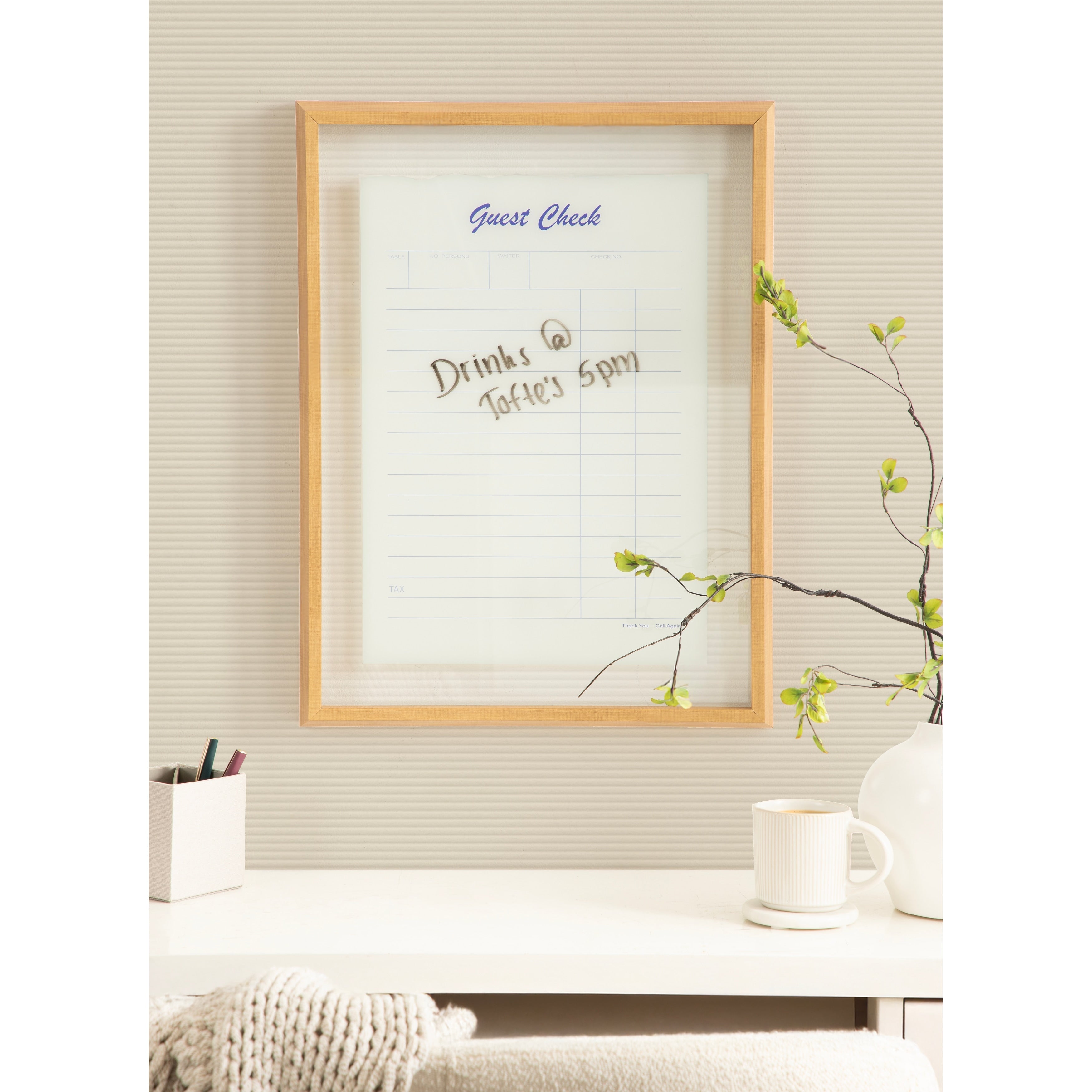 Kate And Laurel Guest Check Blue Dry Erase By The Creative Bunch Studio 18X24