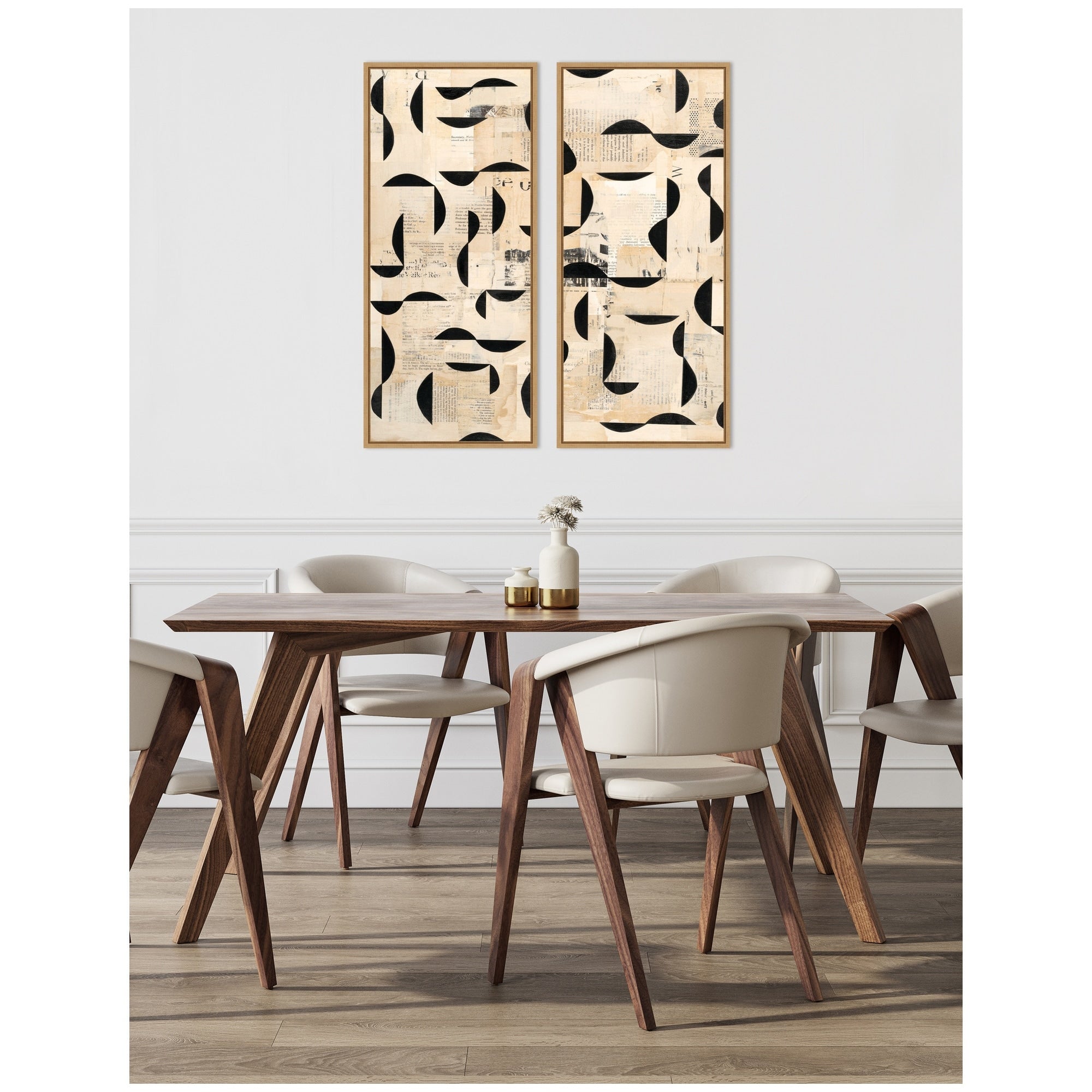 Kate And Laurel Half Moon Bay Panel 2 Piece Framed Canvas Wall Art Set By Felicia Dadak