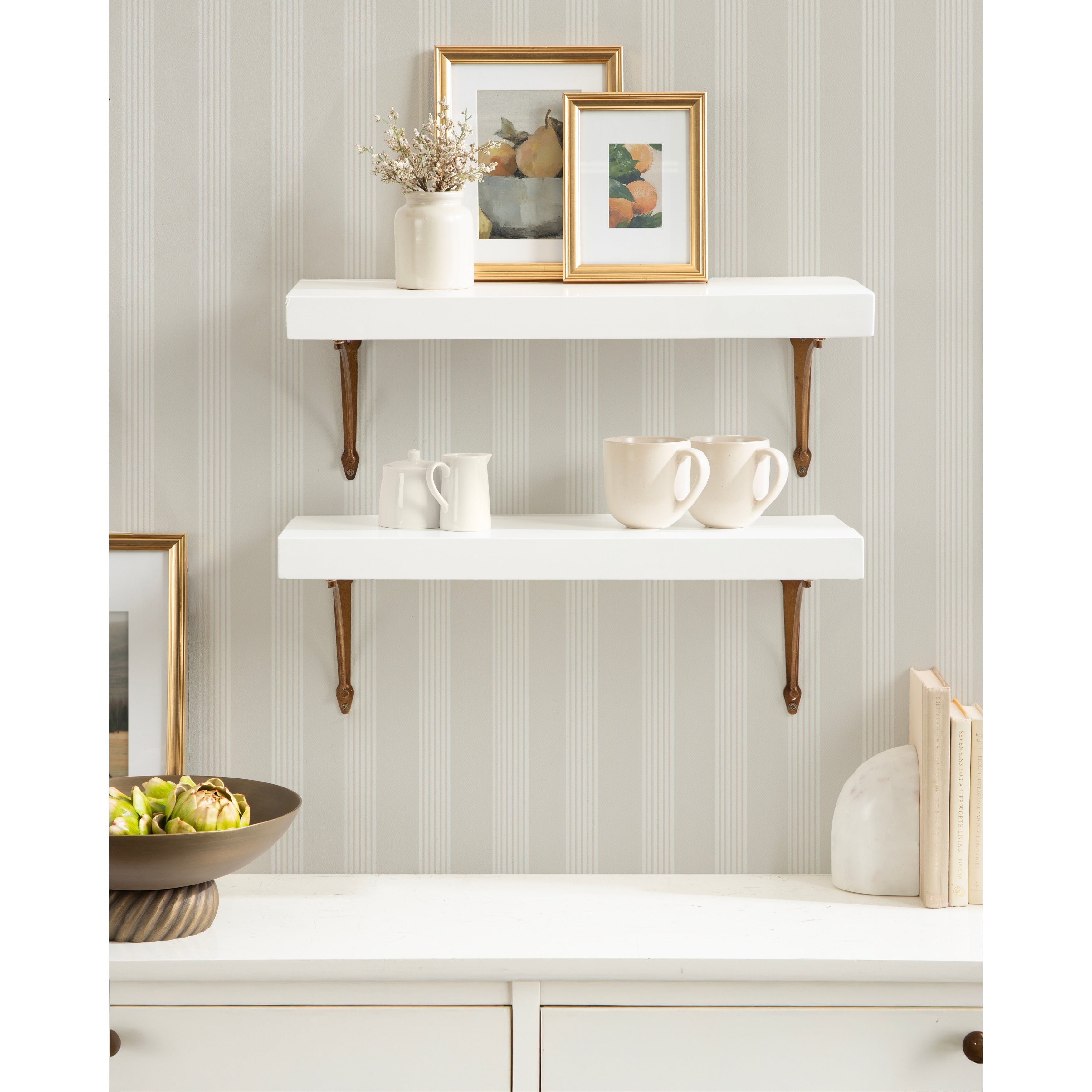 Kate And Laurel Hatley Floating Shelf Set