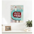Kate And Laurel Heck Yeah By Krista V. Allenstein Framed Canvas Wall Art Print