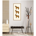 Kate And Laurel Horses Panel By Laura Moss Framed Canvas Wall Art Print