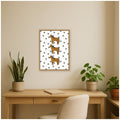 Kate And Laurel Horses With Dot Background By Laura Moss Framed Canvas Wall Art Print