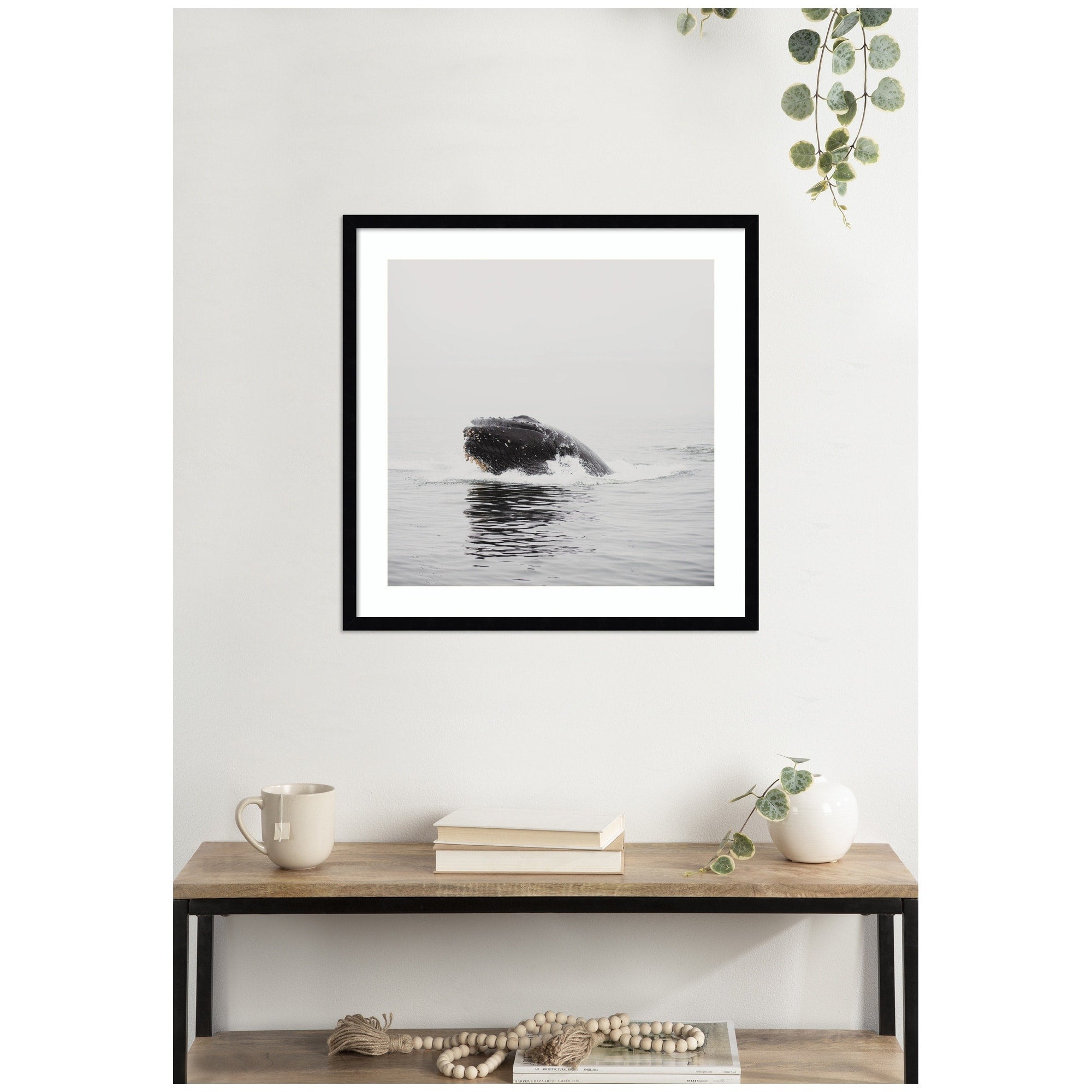 Kate And Laurel Humpback Whale No. 4 By Laura Evans Framed Wall Art Print