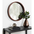 Kate And Laurel Hutton Round Wood Wall Mirror 22 Diameter