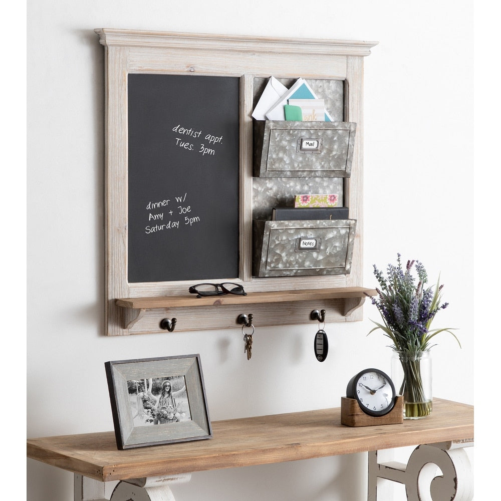 Kate And Laurel Idamae Framed Chalkboard White