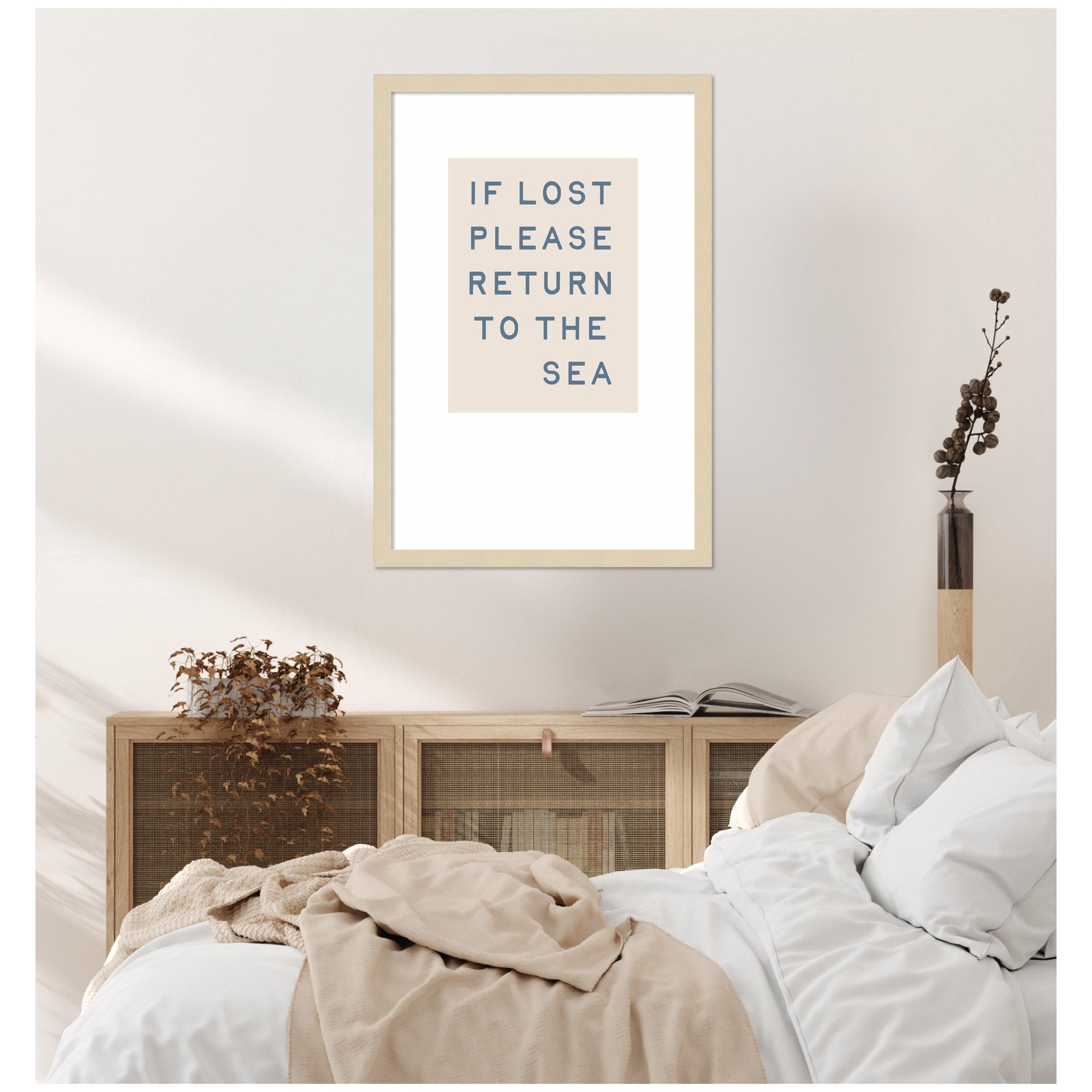 Kate And Laurel If Lost Please Return To The Sea By Megan Ryan Framed Wall Art Print