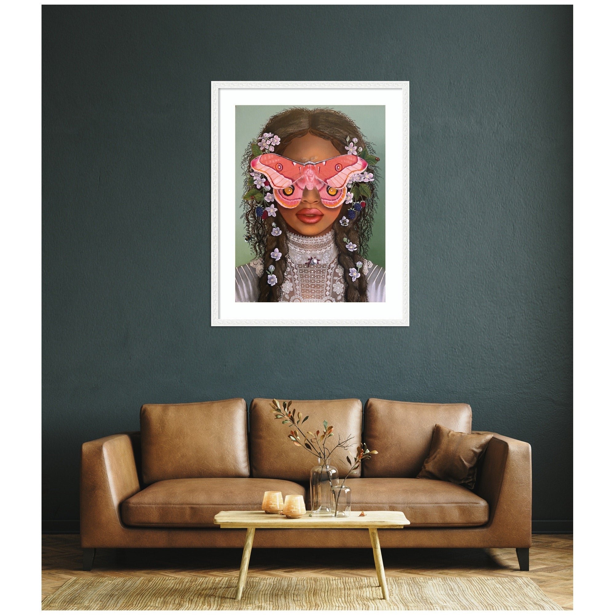 Kate And Laurel In The Garden With Antheia By Charlotte Brindley Framed Wall Art Print