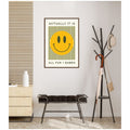 Kate And Laurel It Is All Fun And Games Dopamine Decor Smiley Face Retro Print By Lucky Guava Framed Canvas Wall Art Print