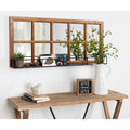 Kate And Laurel Jackson White 10 Windowpane Wall Mirror With Shelf