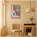 Kate And Laurel Kwiaty W Szklanym Wazonie Wojciech Weiss By Nostalgia Prints Framed Canvas Wall Art Print
