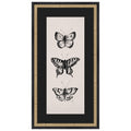 Kate And Laurel Lv Butterfly Trio Panel By Valerie Mckeehan Of Lily And Val Framed Wall Art Print