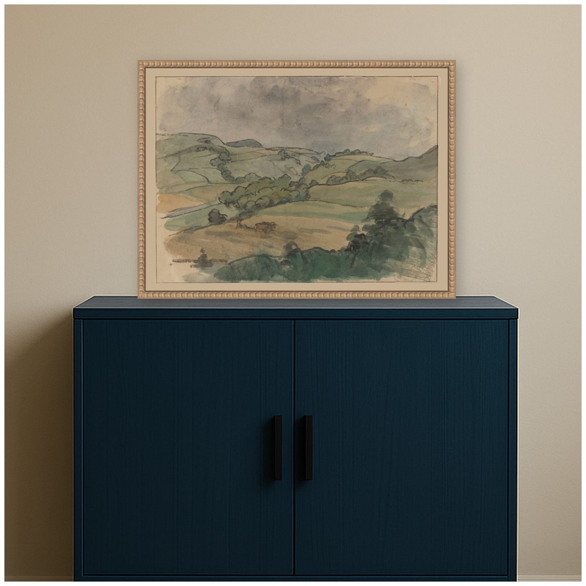 Kate And Laurel Landscape I Puy De Dome Jules Chadel By Nostalgia Prints Framed Canvas Wall Art Print