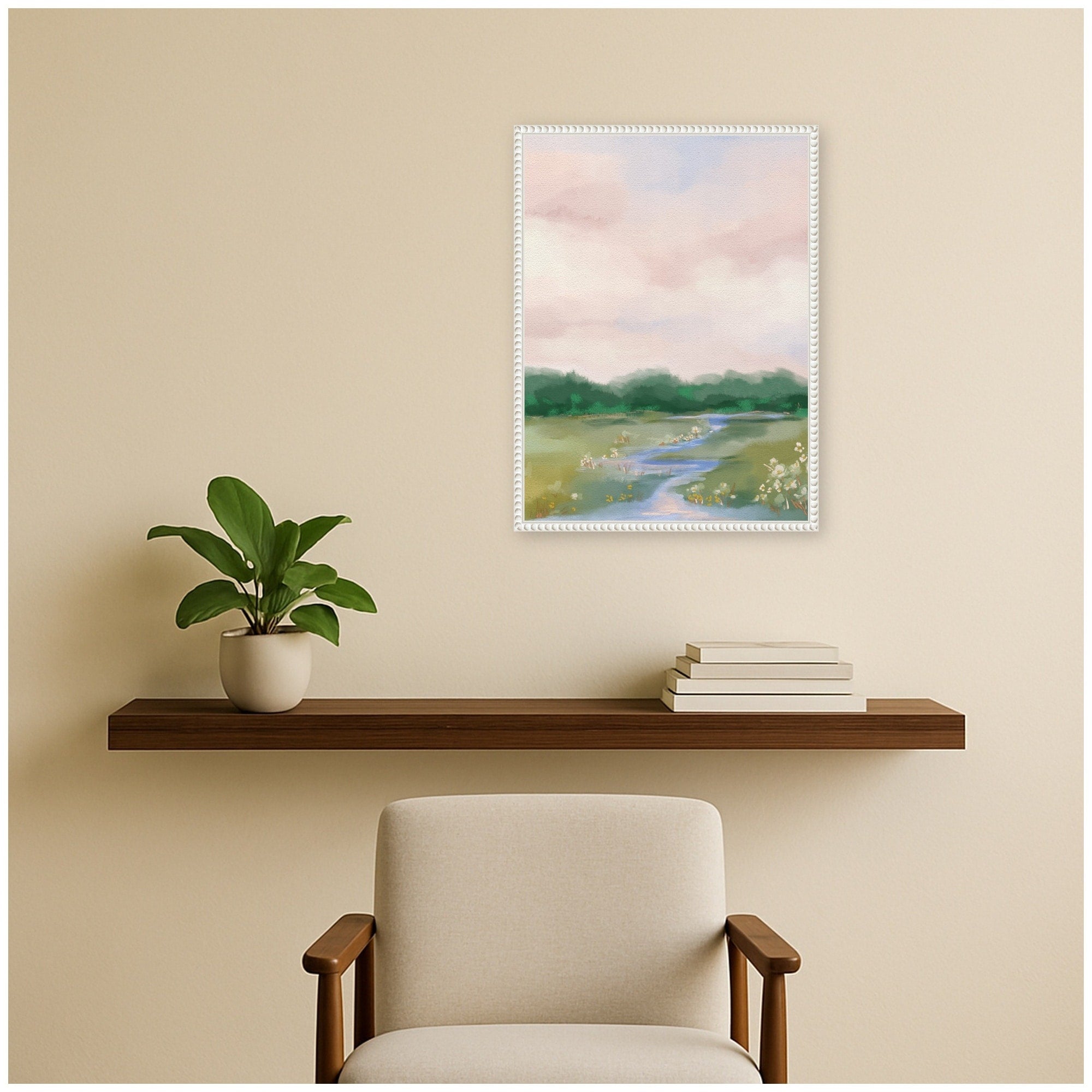 Kate And Laurel Landscape No 11 By Annie Quigley Framed Canvas Wall Art Print