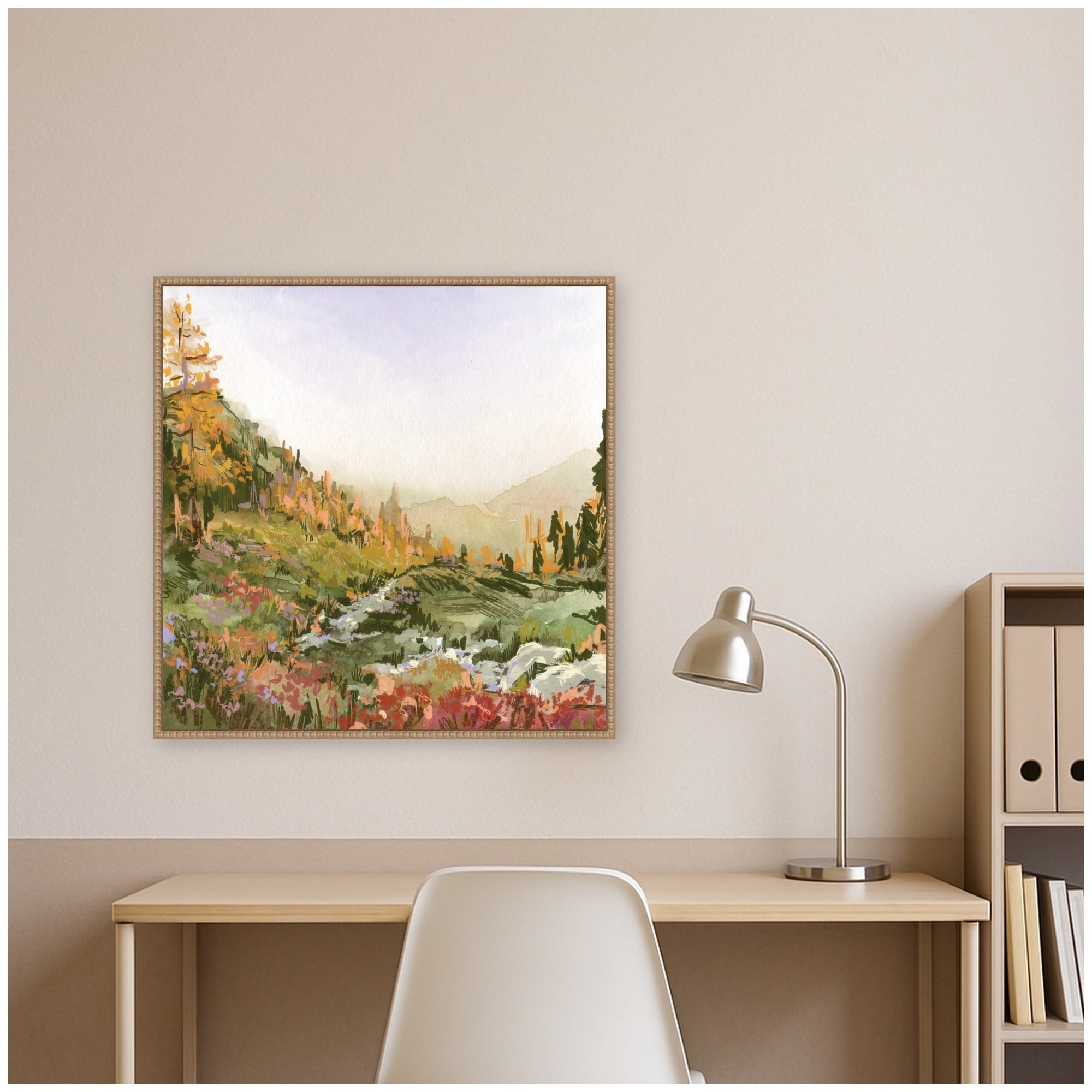 Kate And Laurel Landscape No 6 By Annie Quigley Framed Canvas Wall Art Print