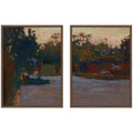 Kate And Laurel Landscape Sketch Jan Stanislawski 2 Piece Framed Canvas Wall Art Set By Nostalgia Prints