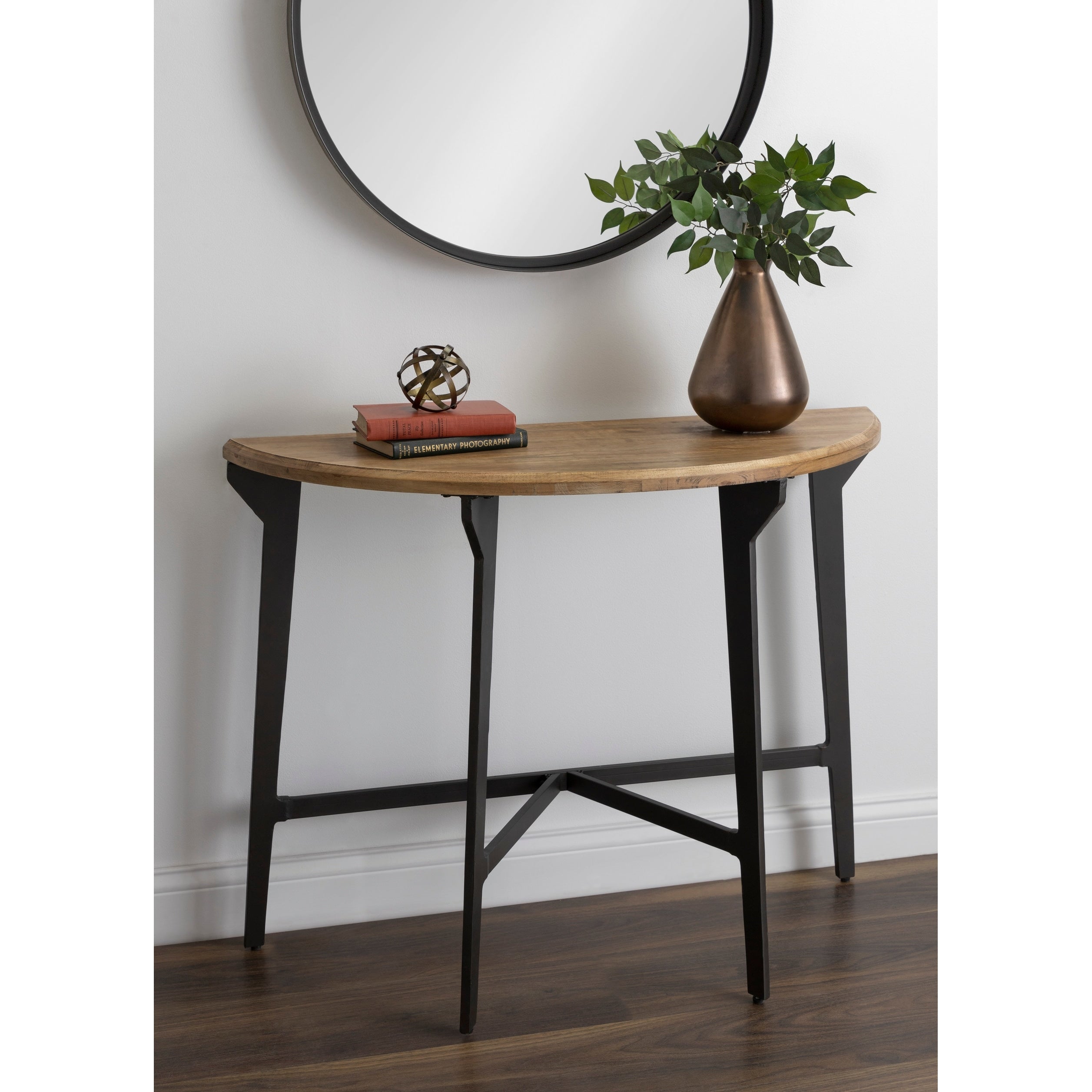 Kate And Laurel Langdon Wood And Metal Console Table 41X16X31